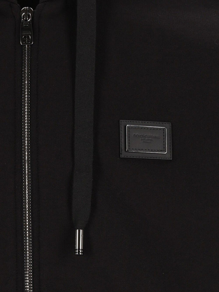 Dolce & Gabbana Cotton Hoodie Sweatshirts - Black | ed5696ac14ddb5a1cf880cc7e373df7ea5d48dbb