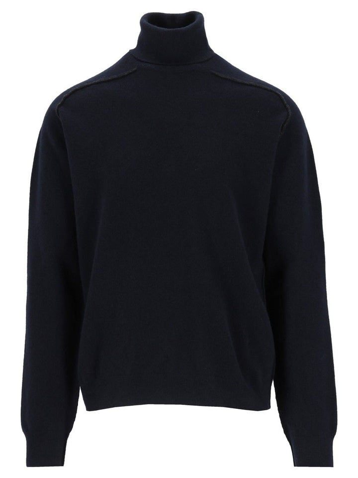 Maison Margiela High Neck Sweater Knitwear - Blue | 3095f201109cdadd5cfcb45f760bbb1eb99b21ae
