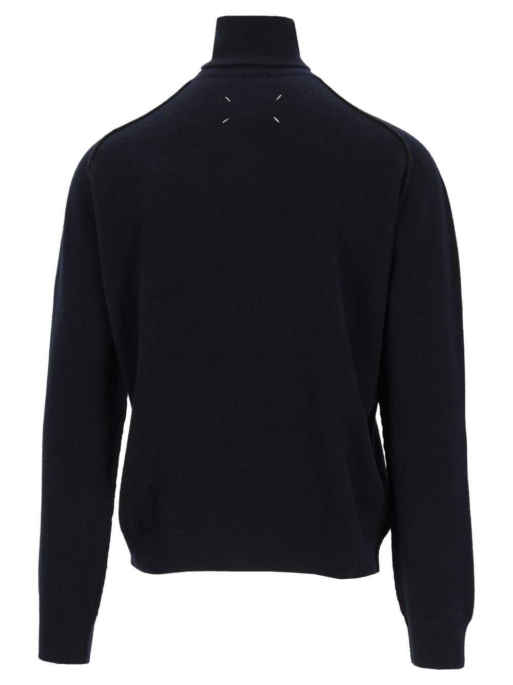 Maison Margiela Lambswool Mockneck Sweater Knitwear - Blue | 538a636be2695a1d89e88ede51a747279294da94