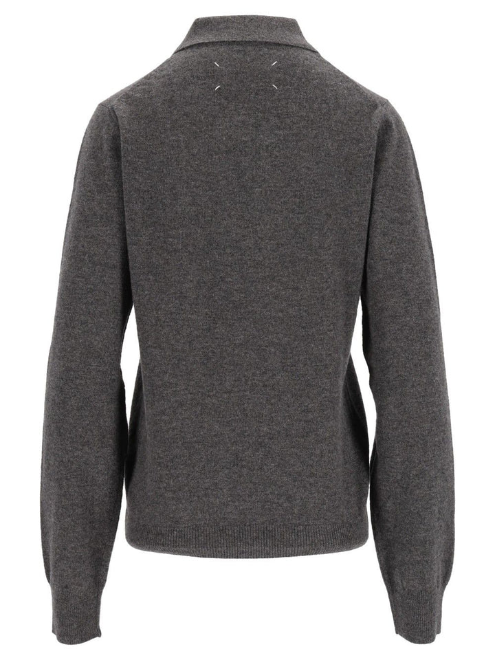 Maison Margiela Polo Sweater Knitwear - Grey | fd52cb84fabf68e01e273cf847fb205b5ea87d8a