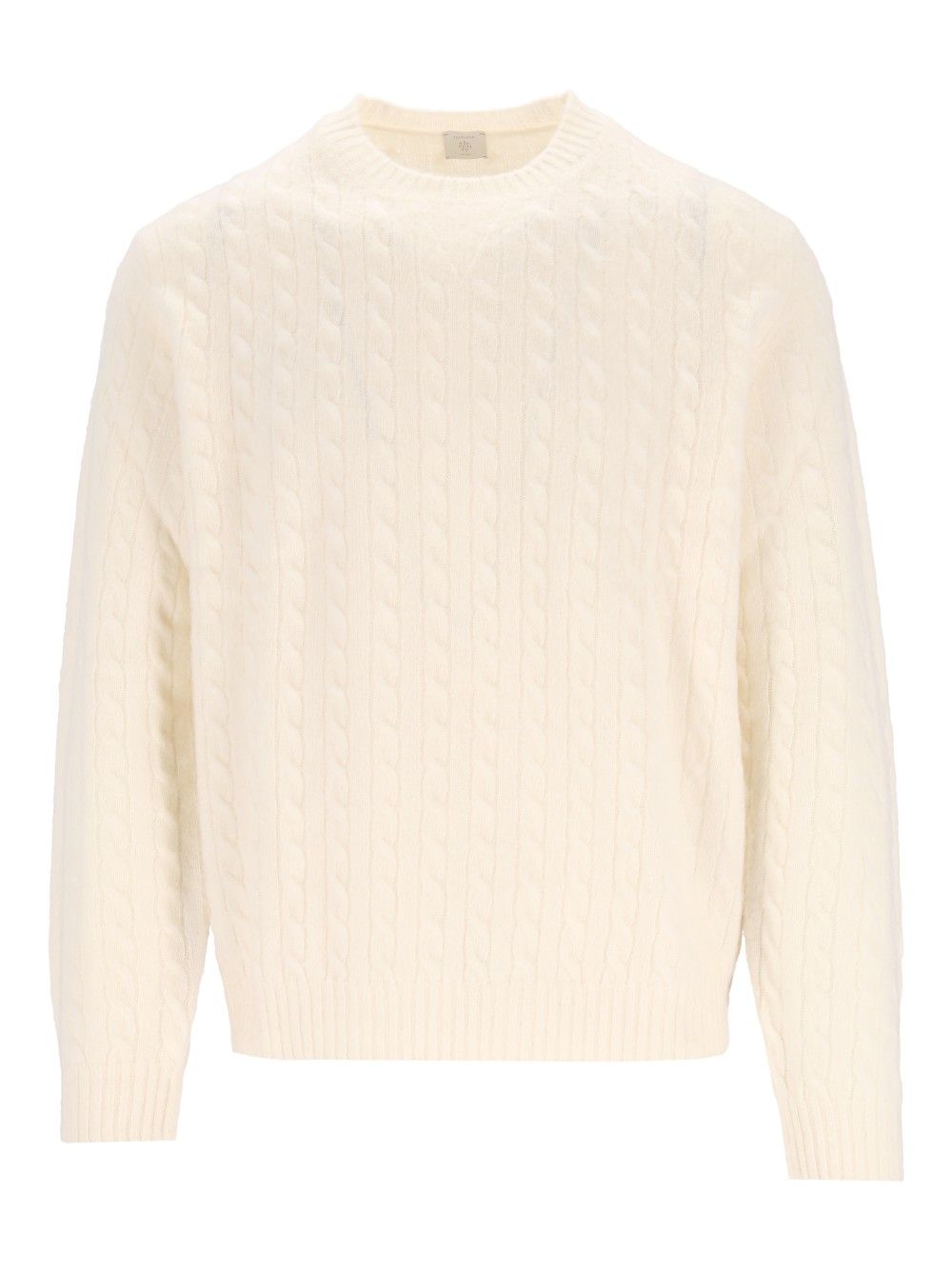 Eleventy Maglia Girocollo Treccia Knitwear - White | f0e67ad0b5b9ea8025a176d3cd4652b664410522
