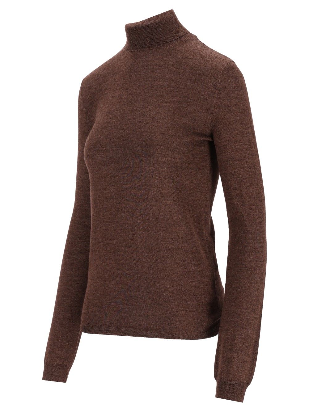 Maison Margiela Wool Silk Underpinnings Turtleneck Knitwear - Brown | 97edcad13f4ee004303f6a02238d9a5a38637601