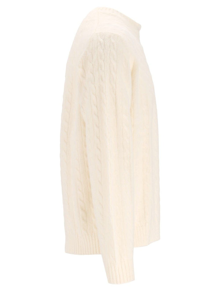 Eleventy Cable-Knit Jumper Knitwear - White | aee356f055650fca839b521020caf03de892b31d