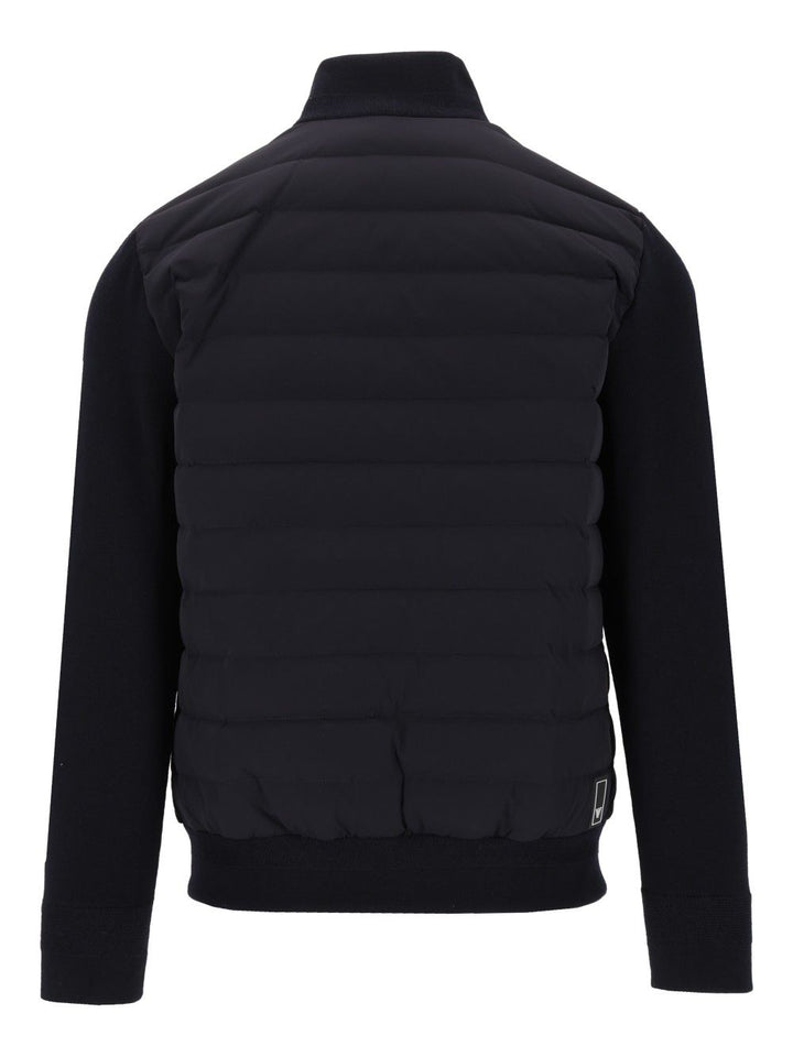 Emporio Armani Down Jacket With Knitted Sleeves Coats - Blue | a8c8ca84f2207ae6278e3d4d793a3bf68764cce4