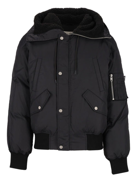 Hooded Bomber Jacket Jackets Black