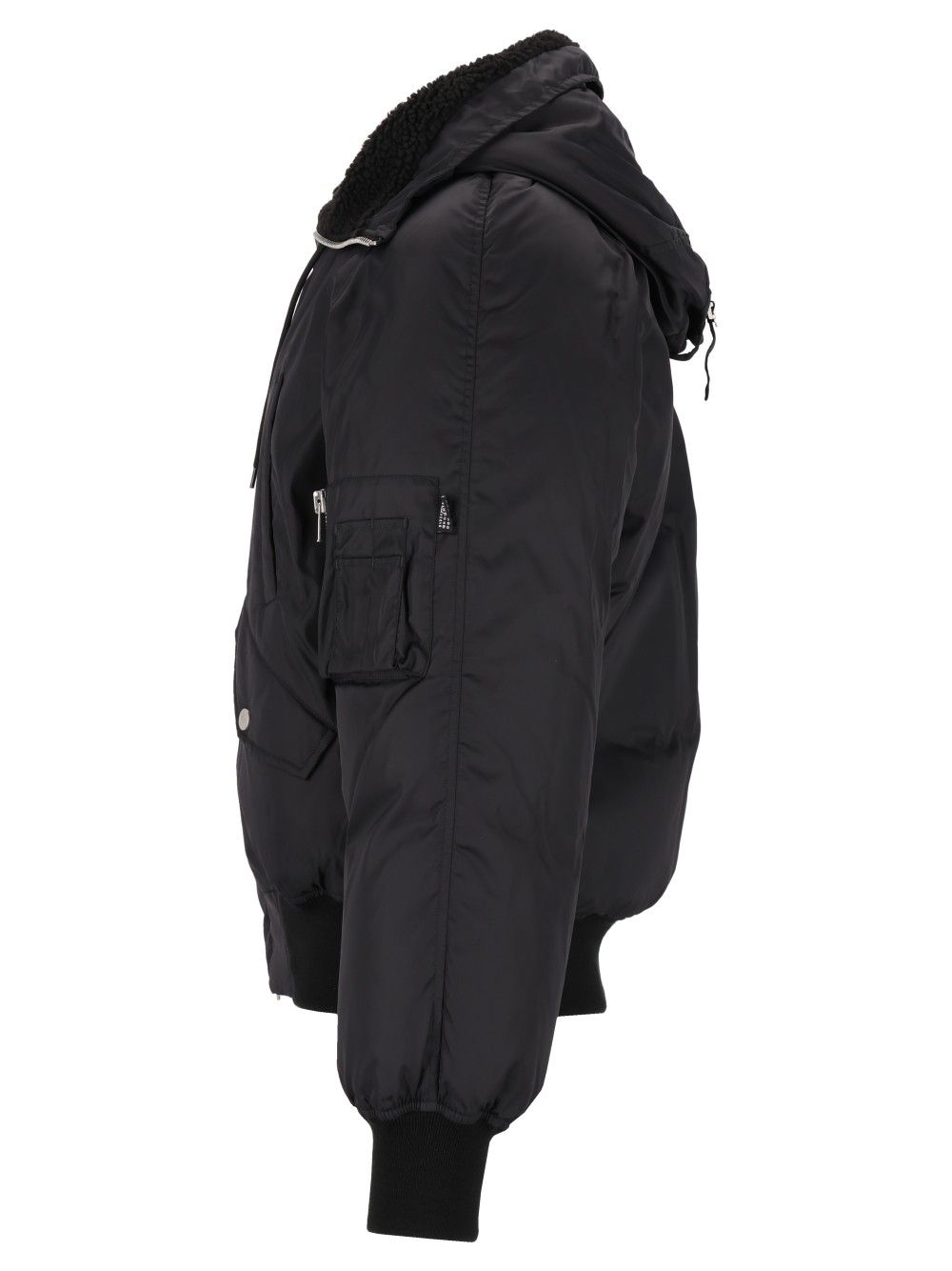 Mm6 Maison Margiela Hooded Bomber Jacket Jackets - Black | d506969a4c15ac790a7faedd3f62a03e516820ef