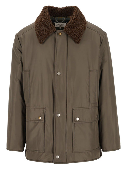 Parka With Soft Collar Jackets Green