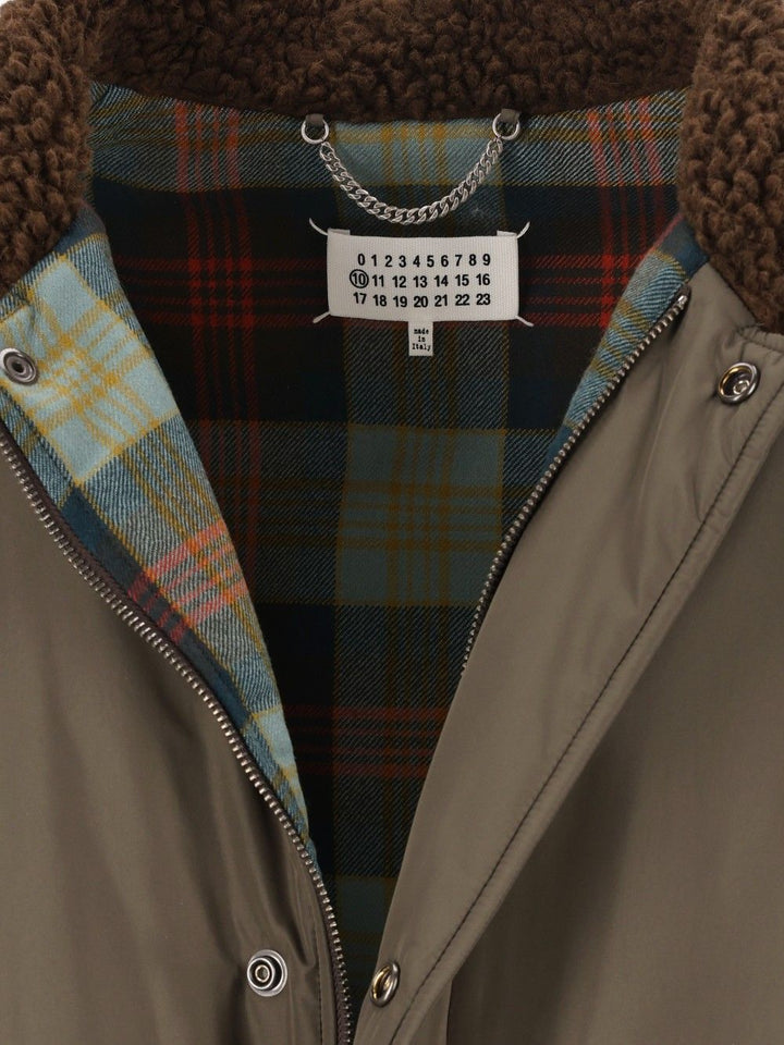 Maison Margiela Parka With Soft Collar Jackets - Green | 112f5ffc3973bfcbceb4db1cee74a43d581ba60f