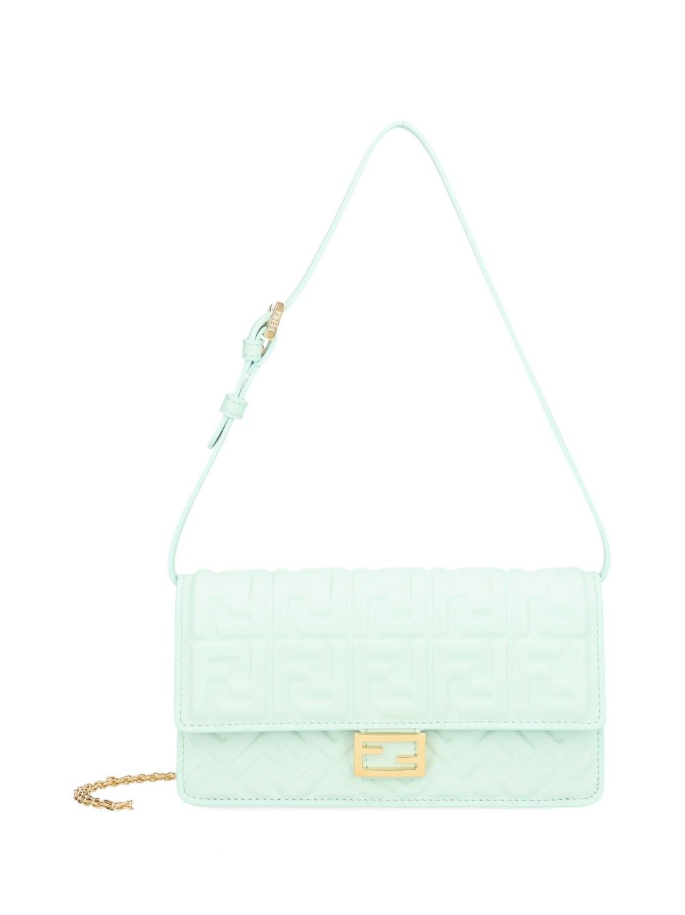 Fendi Baguette Chain Wallet Handbags - Green | e99e87781c4370cd4898627c857c143ae04a009d