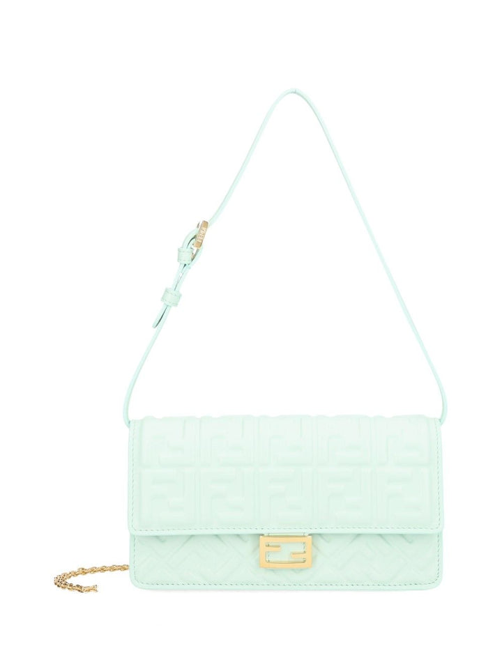 Fendi Baguette Chain Wallet Handbags - Green | e99e87781c4370cd4898627c857c143ae04a009d