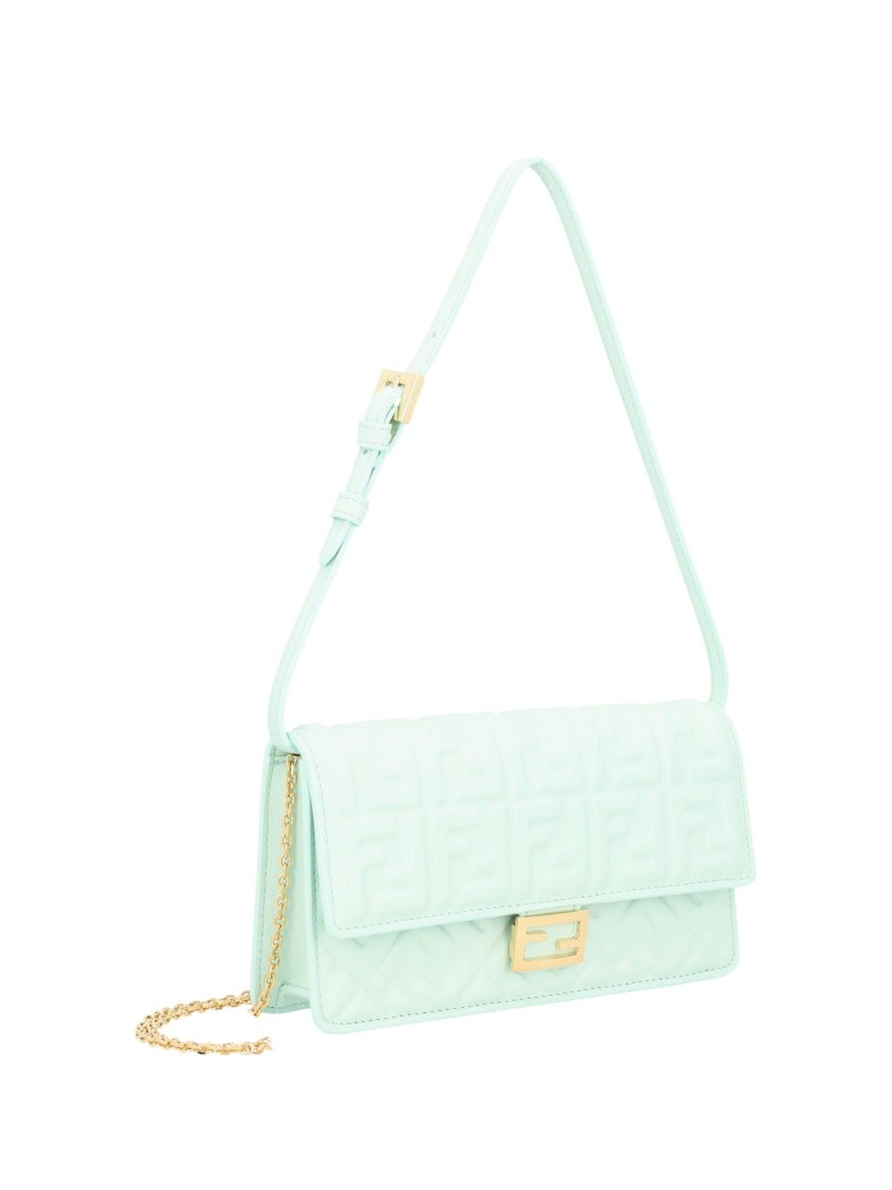 Fendi Baguette Chain Wallet Handbags - Green | 01f6a0735936415d7f87c0129c0a1a77e6b8ba7d