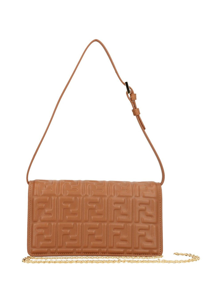 Fendi Baguette Chain Wallet Handbags - Brown | f5718e1d728b630d664635700db319abb19767c4
