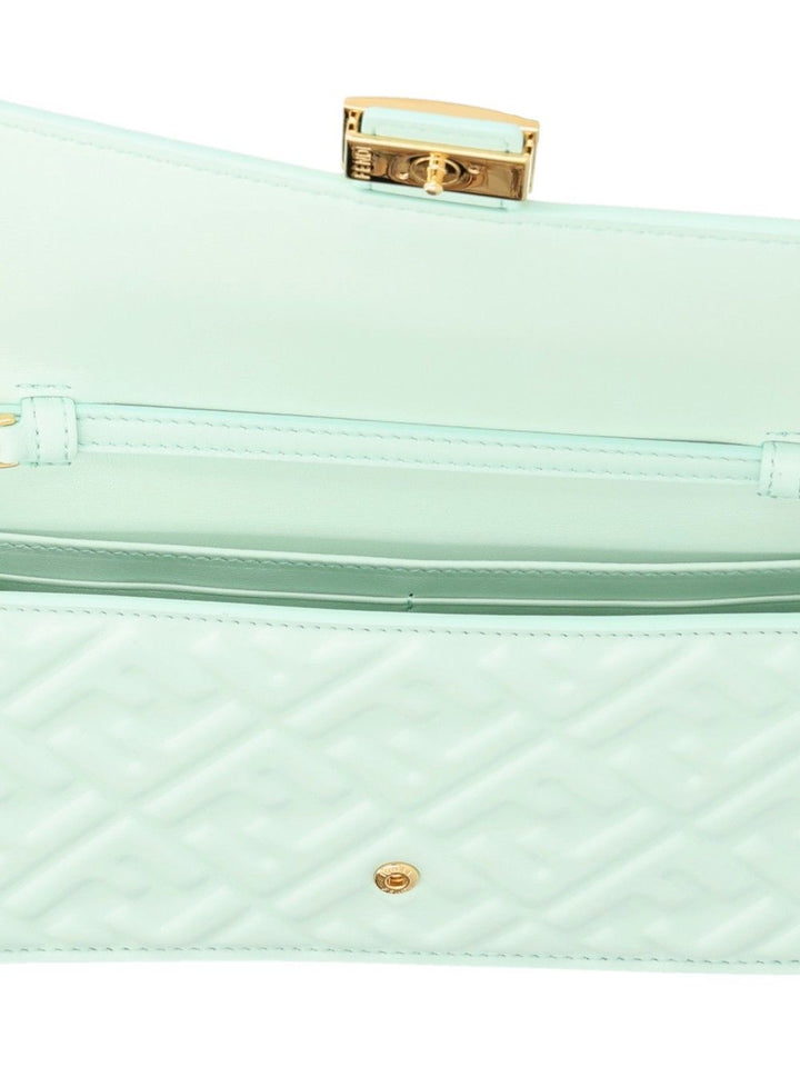 Fendi Baguette Chain Wallet Handbags - Green | b433b6131cf61958c0a02ce0bcf78c48d12c2671