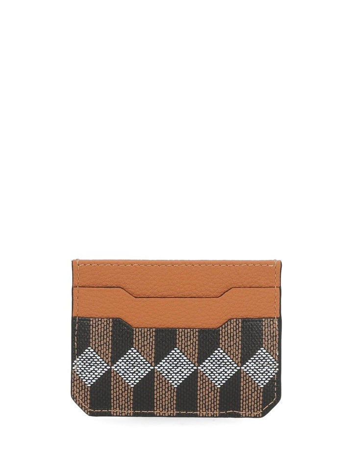 Au Depart Printed Leather Card Holder Wallets - Brown | ac5e384ae7abef0532fdbef5d113fefc7989f2d7