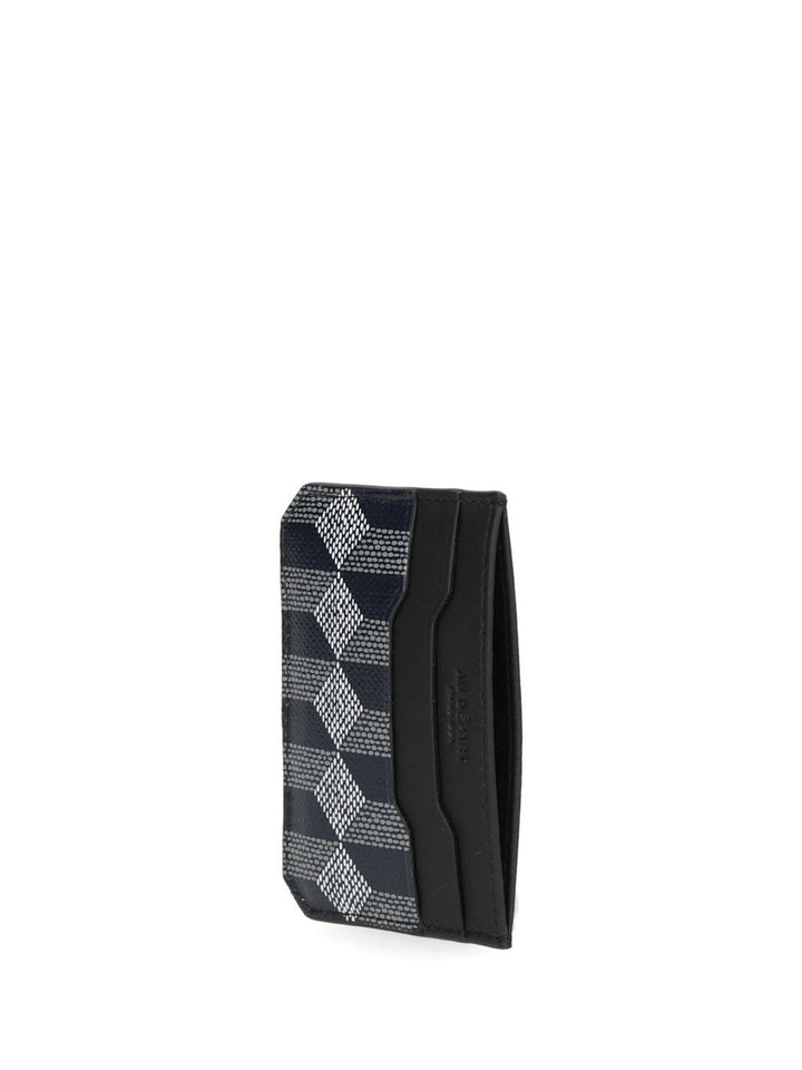 Au Depart Printed Leather Card Holder Wallets - Blue | 9c8018e7bbb4ce7e68112f138a8547096177e19a
