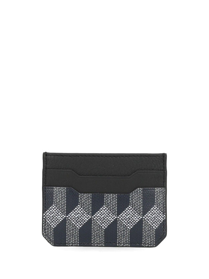 Au Depart Printed Leather Card Holder Wallets - Blue | 944844b281280f9df8b837d74b3444a4869e65af