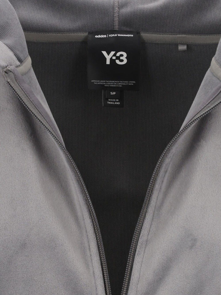 Adidas Y-3 Velvet Hoodie Sweatshirts - Grey | d98b6874c0b38644e0c0d4cdc54fc23a5fb5f118