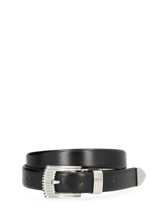 The Rosen Silver Hardwear Belts Black