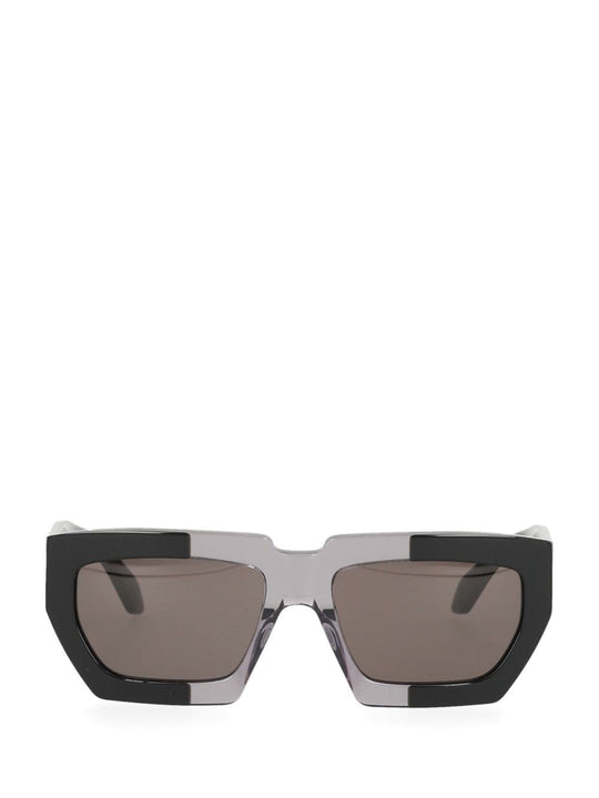 Oversized Two-Tone Sun Glasses Black