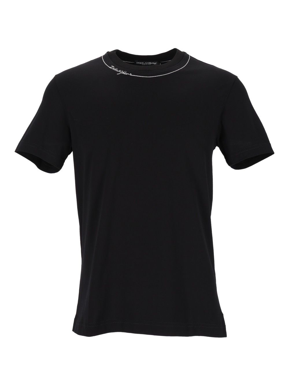 Dolce & Gabbana Cotton  With Embroidery T-Shirt - Black | f668ca3ac822113601759f12cf59340aec4fb9fa