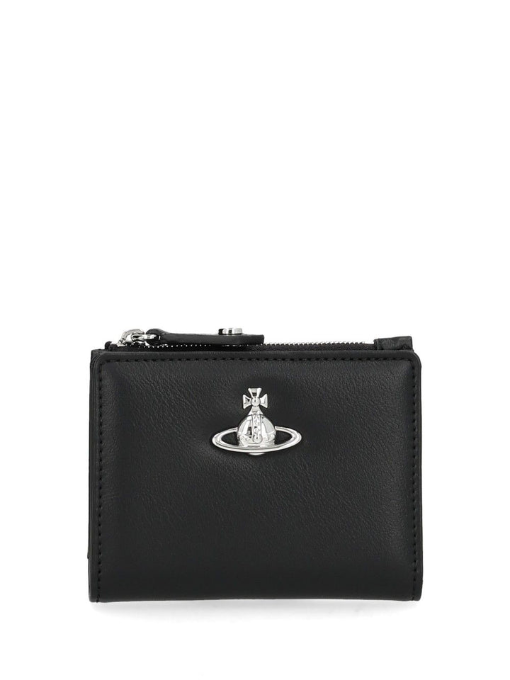 Vivienne Westwood Slim Card Holder With Flap Small leather goods - Black | 6bcd287ccef16e2b6240f753d6cd19df560e49e4