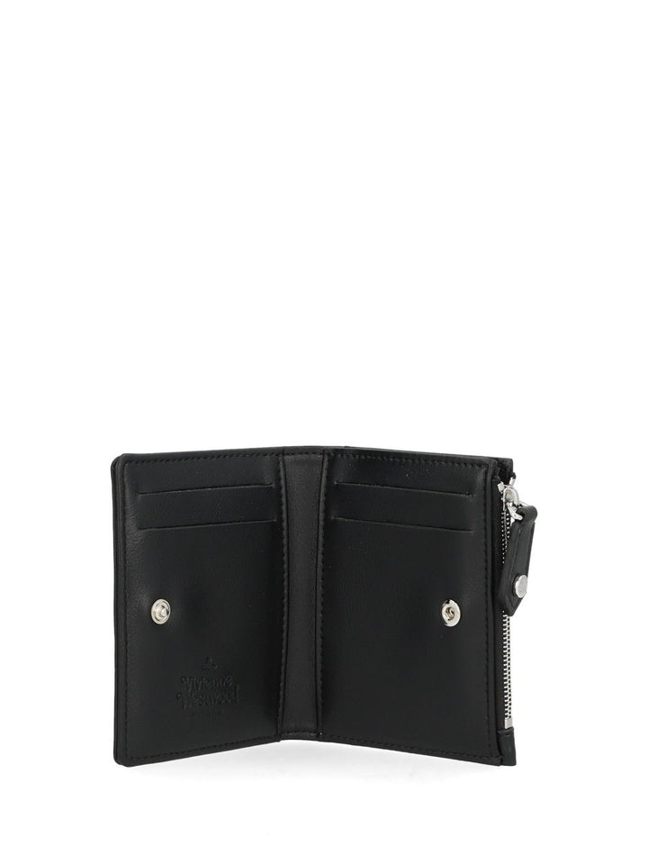 Vivienne Westwood Slim Card Holder With Flap Small leather goods - Black | 8d80d71b995cc6d142c2d63bbede96e313106f45