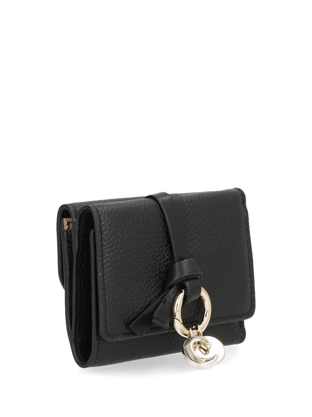 Chloe' Alphabet Folding Wallet Wallets - Black | 75d38a85aa14885d4faaee37baa2cbec55956080