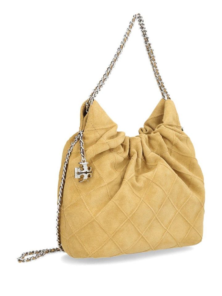 Tory Burch Fleming Mini Hobo Bag In Suede Shoulder Bags - Brown | d365f066f778147087cf5586c2115e1158722808