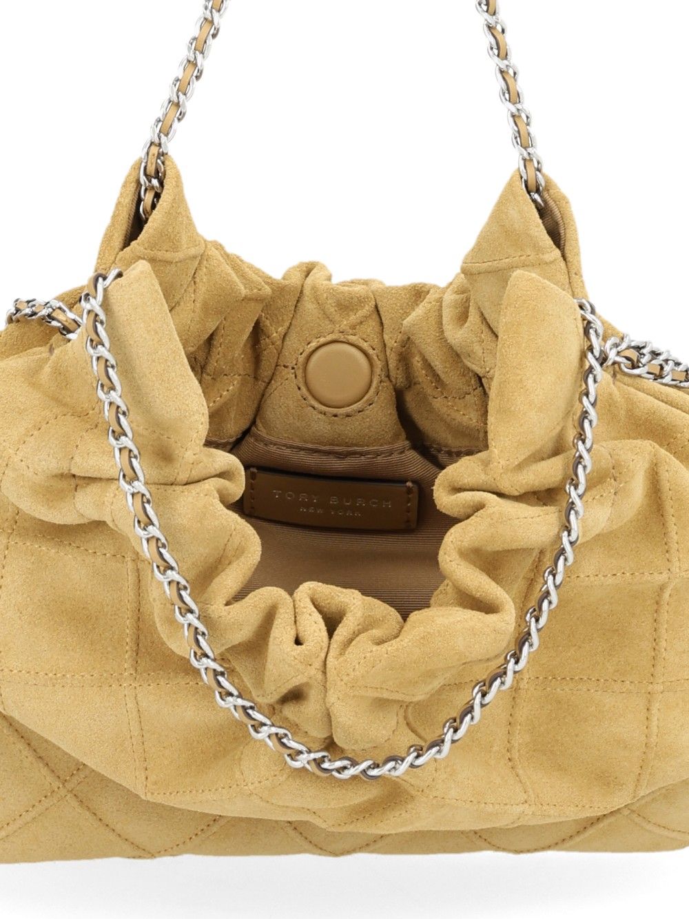 Tory Burch Fleming Mini Hobo Bag In Suede Shoulder Bags - Brown | 3da027b65a67b6a8563cd211d45424cabb16bfdd