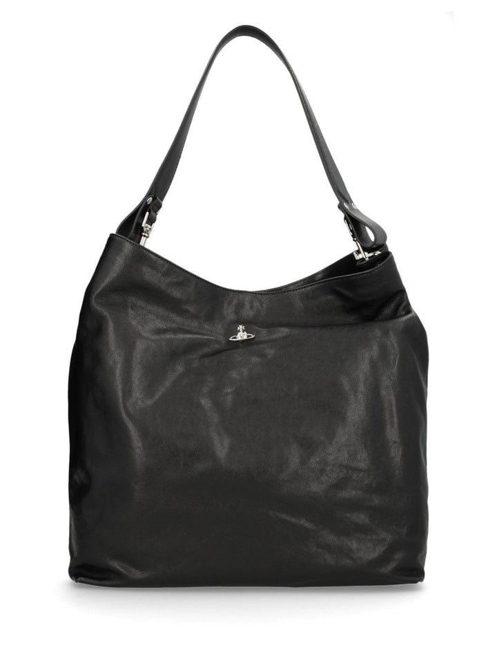 Vivienne Westwood Borsa Lottie Large Shoulder Bags - Black | c2c4394150ad7f607c0c50b3f80c7009f5488a0d