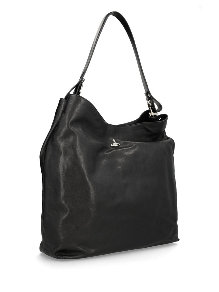 Vivienne Westwood Borsa Lottie Large Shoulder Bags - Black | e733857eaeac940a1a1d48a785cca7678565d7f2