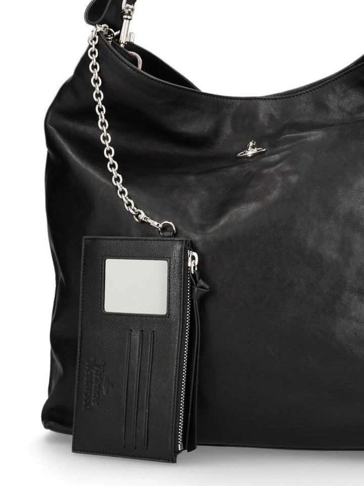 Vivienne Westwood Borsa Lottie Large Shoulder Bags - Black | f9e728ab10001f5c3441c50cadafa1a1711eae29