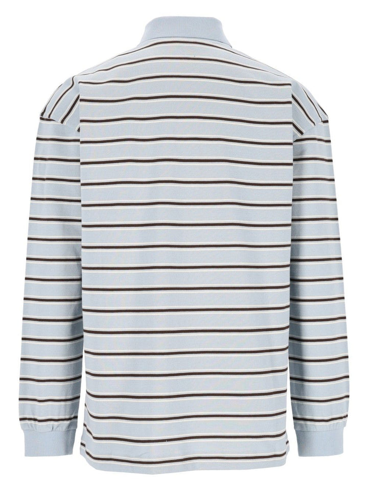 Bottega Veneta Striped Polo shirt - Light blue | 26f300550b1ea32ff26da42a936e1f09bbd3d3d5