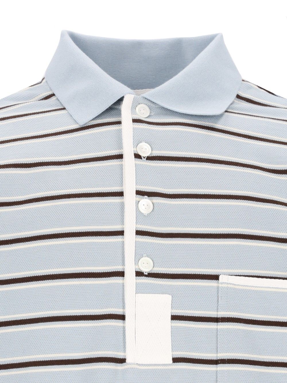 Bottega Veneta Striped Polo shirt - Light blue | a9b14a8d0d85ad1cfb569a4e584d1227beeb90ce