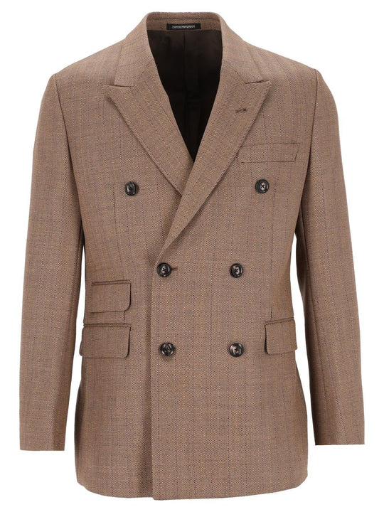 Lined Blazer Jackets Beige