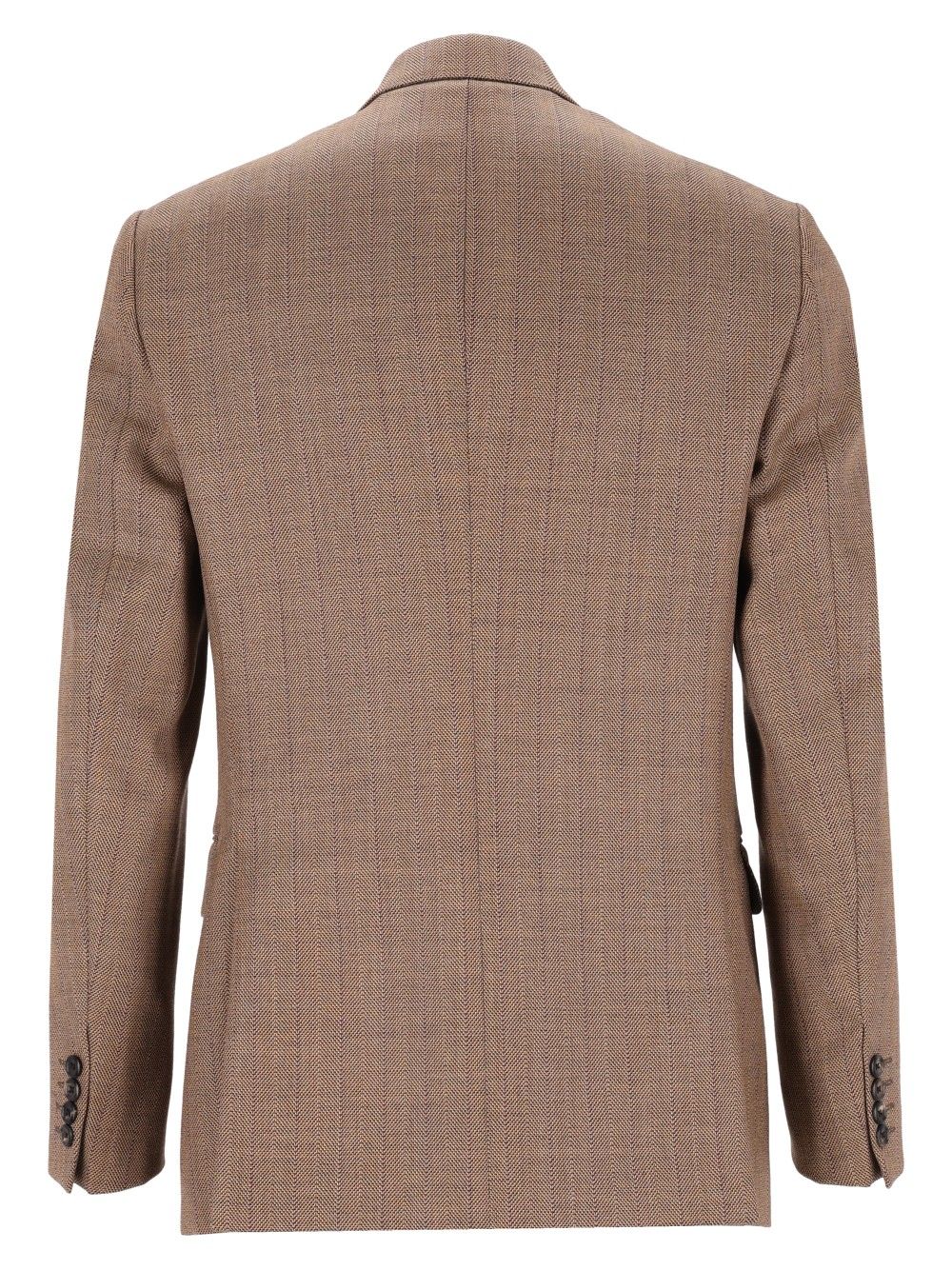 Emporio Armani Lined Blazer Jackets - Beige | f6c24173d24487e41d2990b9938380d32522be4c