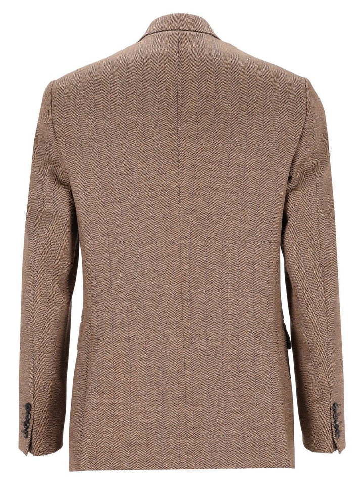 Emporio Armani Lined Blazer Jackets - Beige | f6c24173d24487e41d2990b9938380d32522be4c