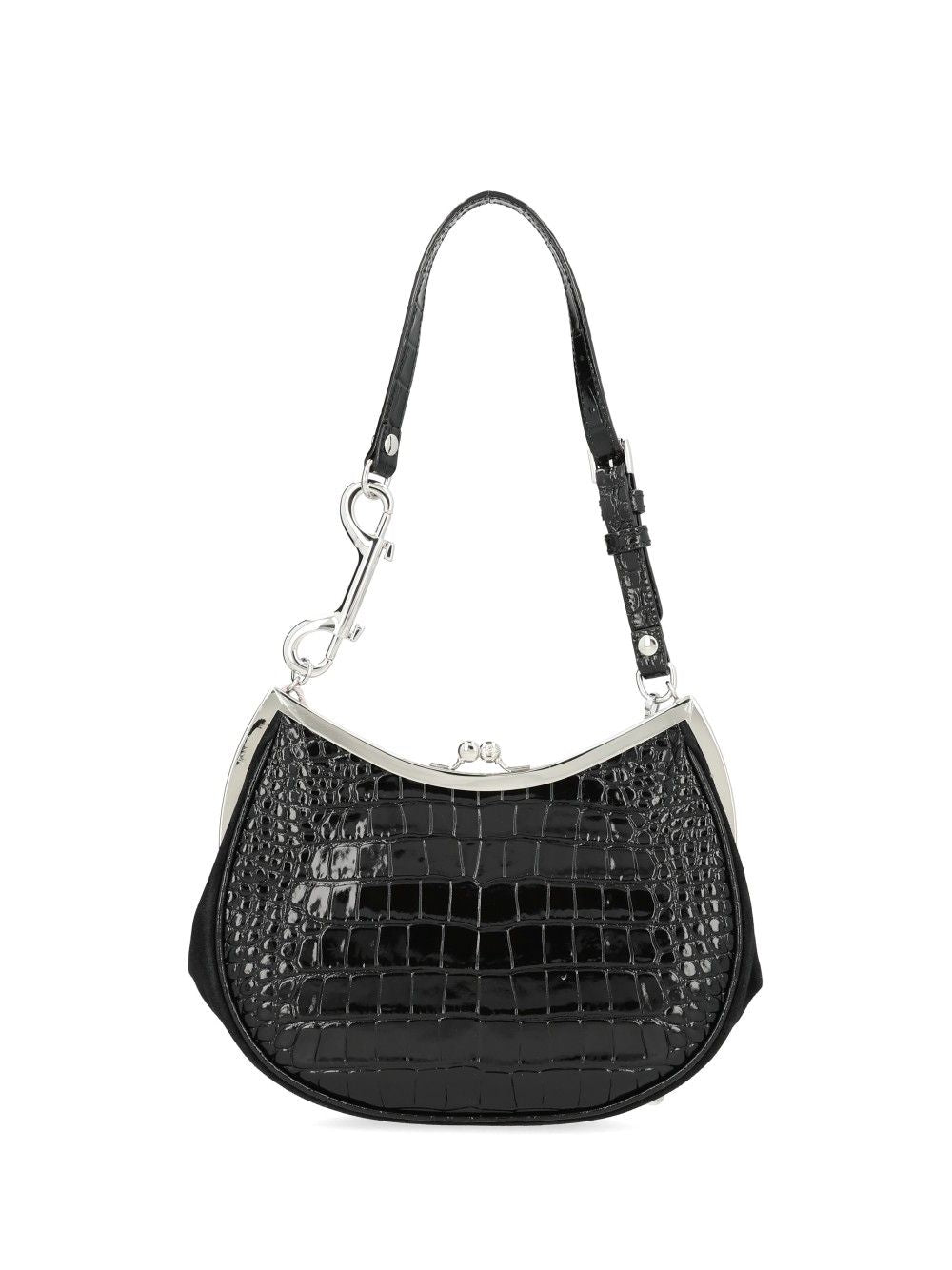 Vivienne Westwood Leather Charm Bag Shoulder Bags - Black | 96b70617730c8fc5a4d354857ea2b9489f036ea4