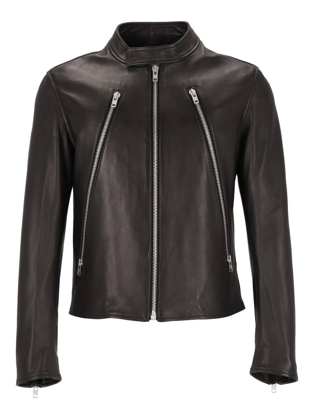 Maison Margiela 5-Zip Leather Jacket Jackets - Black | fe6afc67383e610b5024ee32581bb9b1d7e0842a