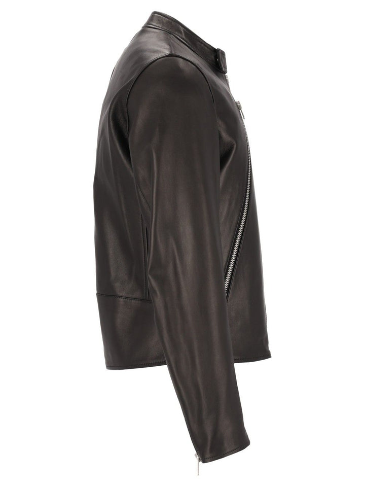 Maison Margiela 5-Zip Leather Jacket Jackets - Black | 23d55c773324da2d33a37ded48192c62cbb2ce77