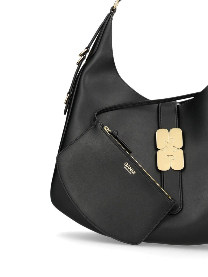 Ganni Kat Large Bag Shoulder Bags - Black | ff0433e523cd9a83b55e1f6fbe7d6edfe7aee4fb