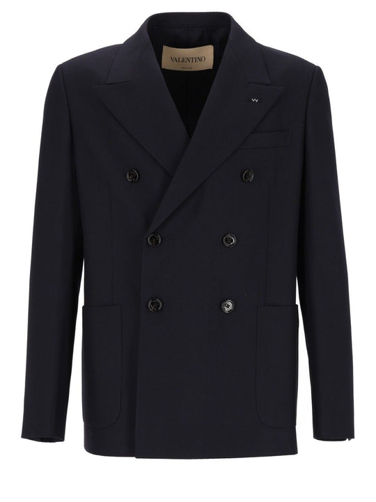 Double-Breasted Jacket Jackets Blue