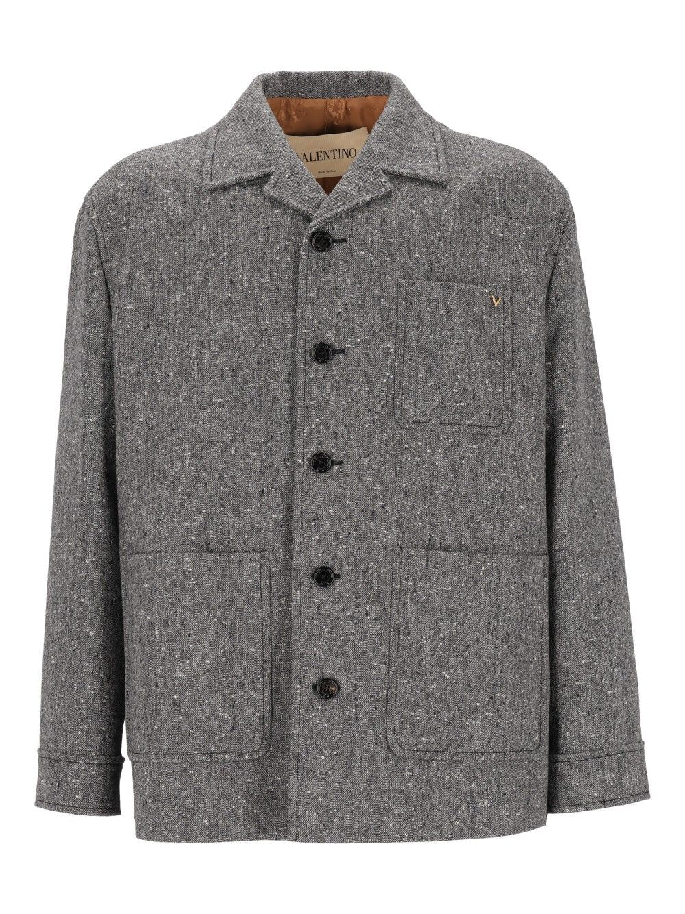 Valentino Garavani Shirt Jacket Jackets - Grey | 30203b87296af2ed62efa63efe312fb881fdb3a0