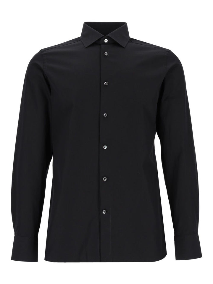 Ermenegildo Zegna Trofeo Cotton Shirt Shirts - Black | 7dbef2153d39282ac97c0e5fbe04ed9f8479973a