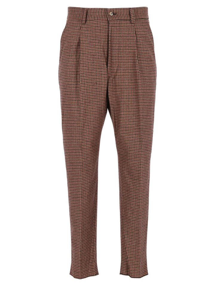 Eleventy Pleated Pants Trousers - Brown | 4d7db2173bf958d66b8dce533e657fb1efd6c157