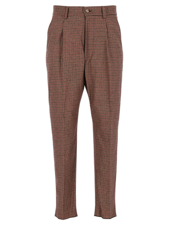 Pleated Pants Trousers Brown