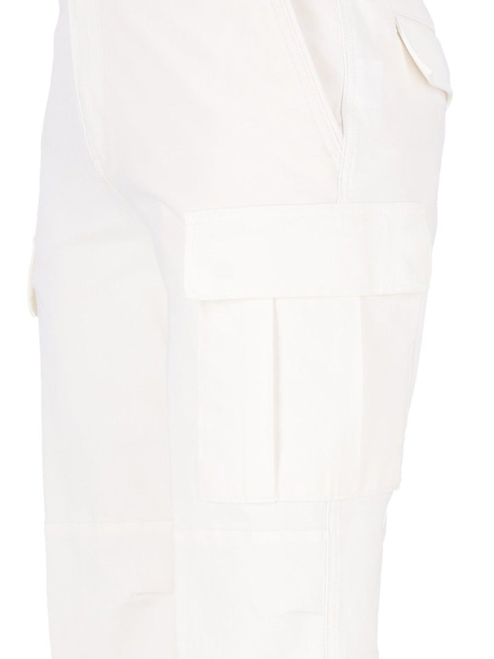 Eleventy Cargo Pants Trousers - White | d22f6ec23f87cf203d19d7dedec0e86a4afedf0f