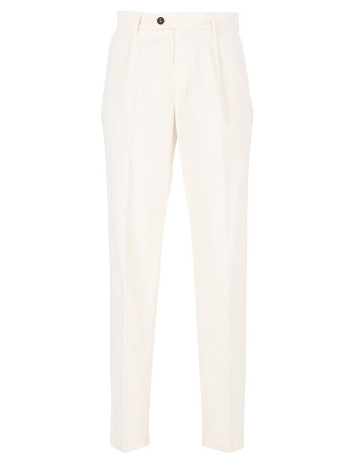 Eleventy Pleated Pants Trousers - White | c8edaad4d0033654254e996addba03648beaa8e3