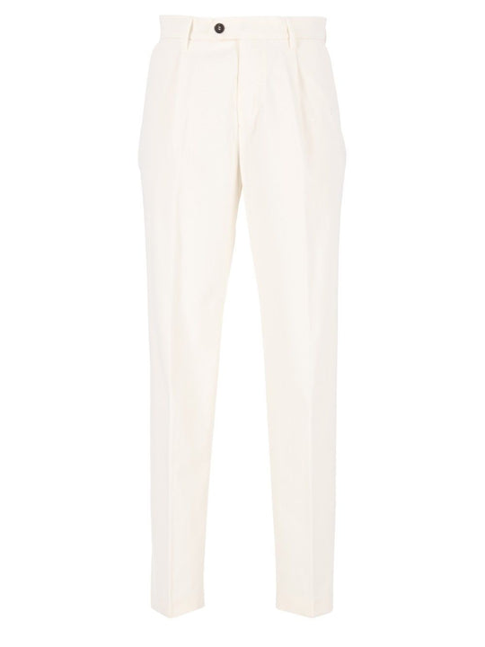 Pleated Pants Trousers White