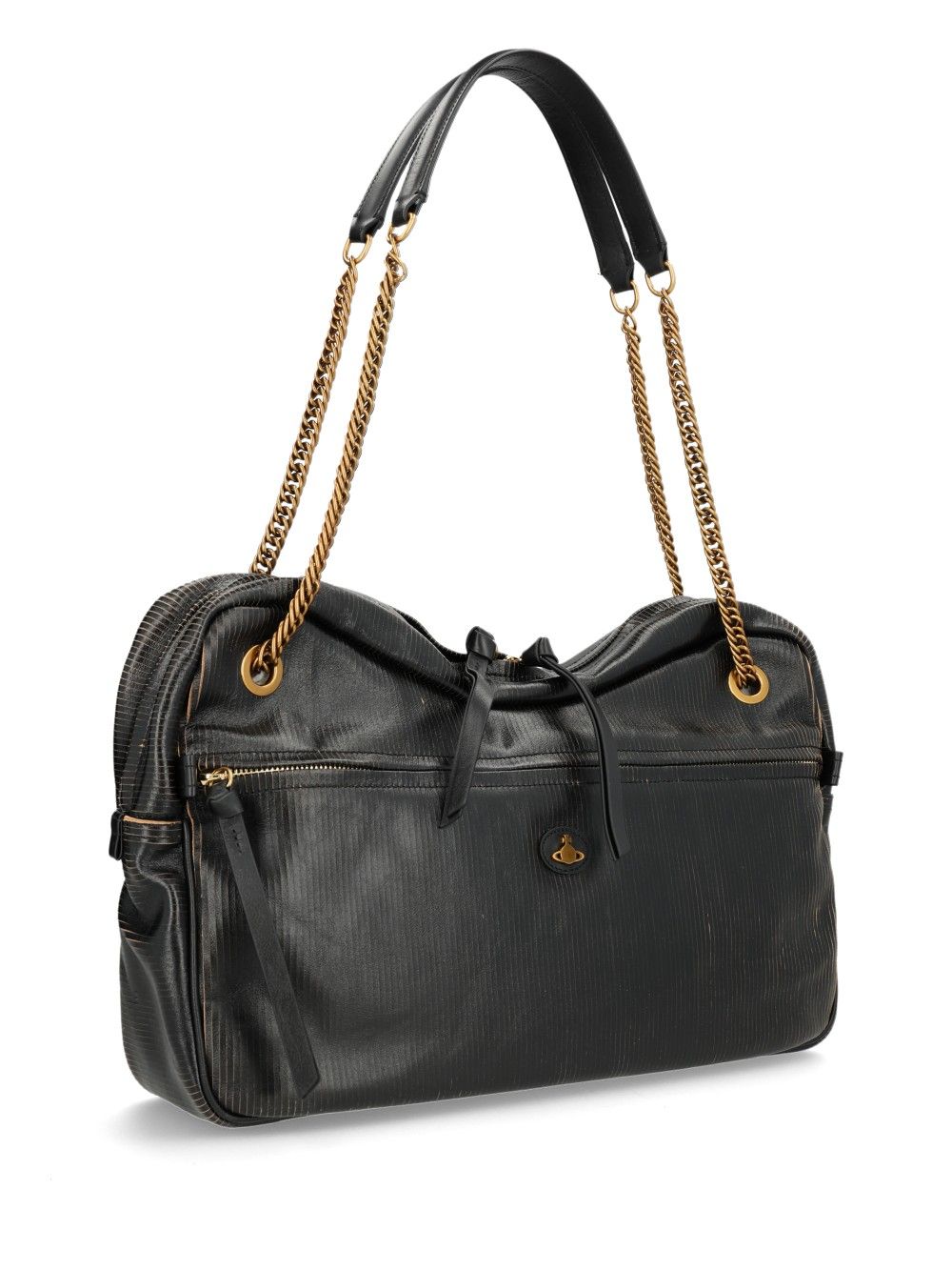 Vivienne Westwood Dolce Large Shoulder Bag Shoulder Bags - Black | 3ec1e5ba7cb61d71bb5b478b0774a392b2a4a9b8